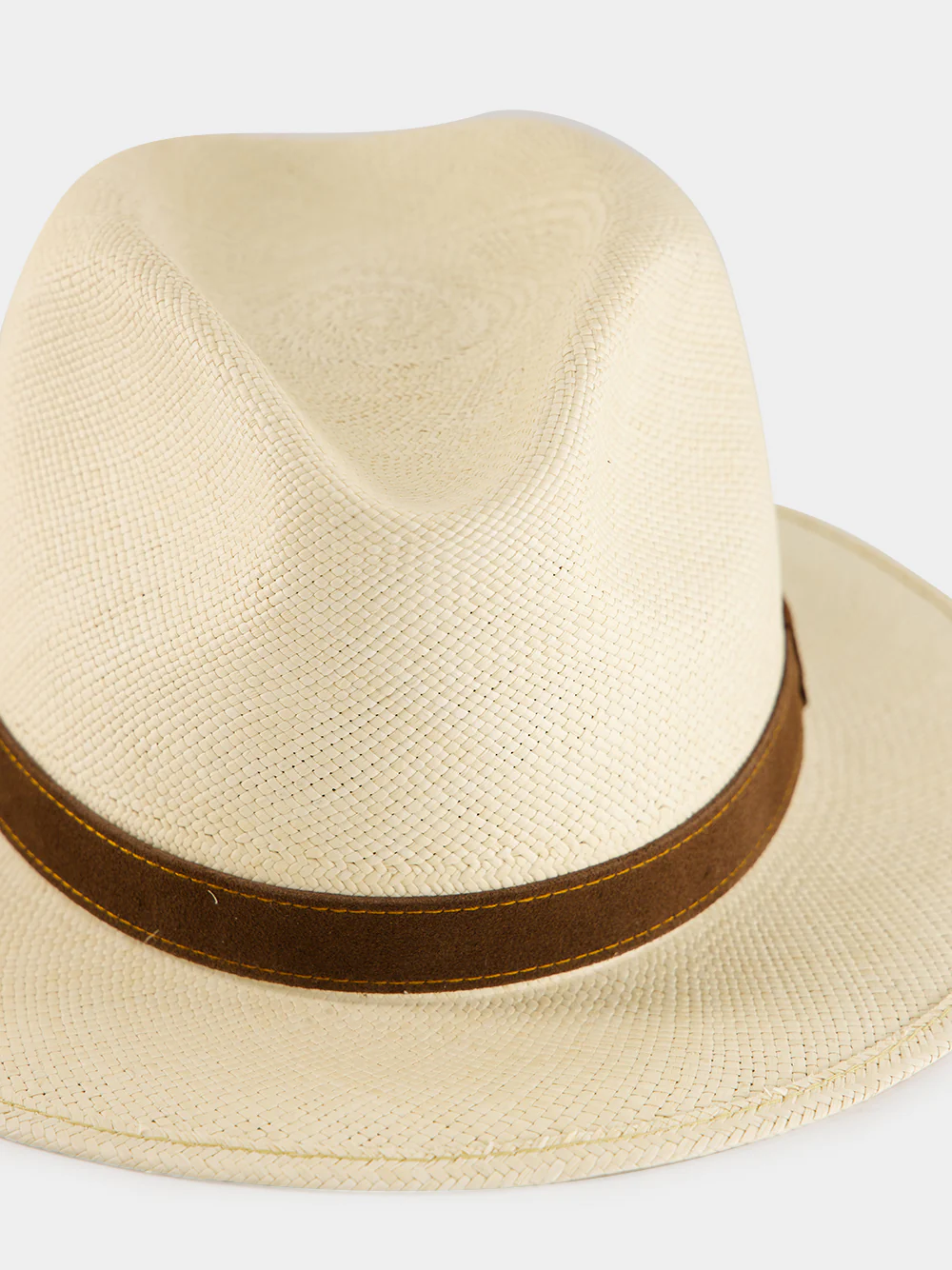 Natural and Brown Country Panama Quito Hat - Image 4
