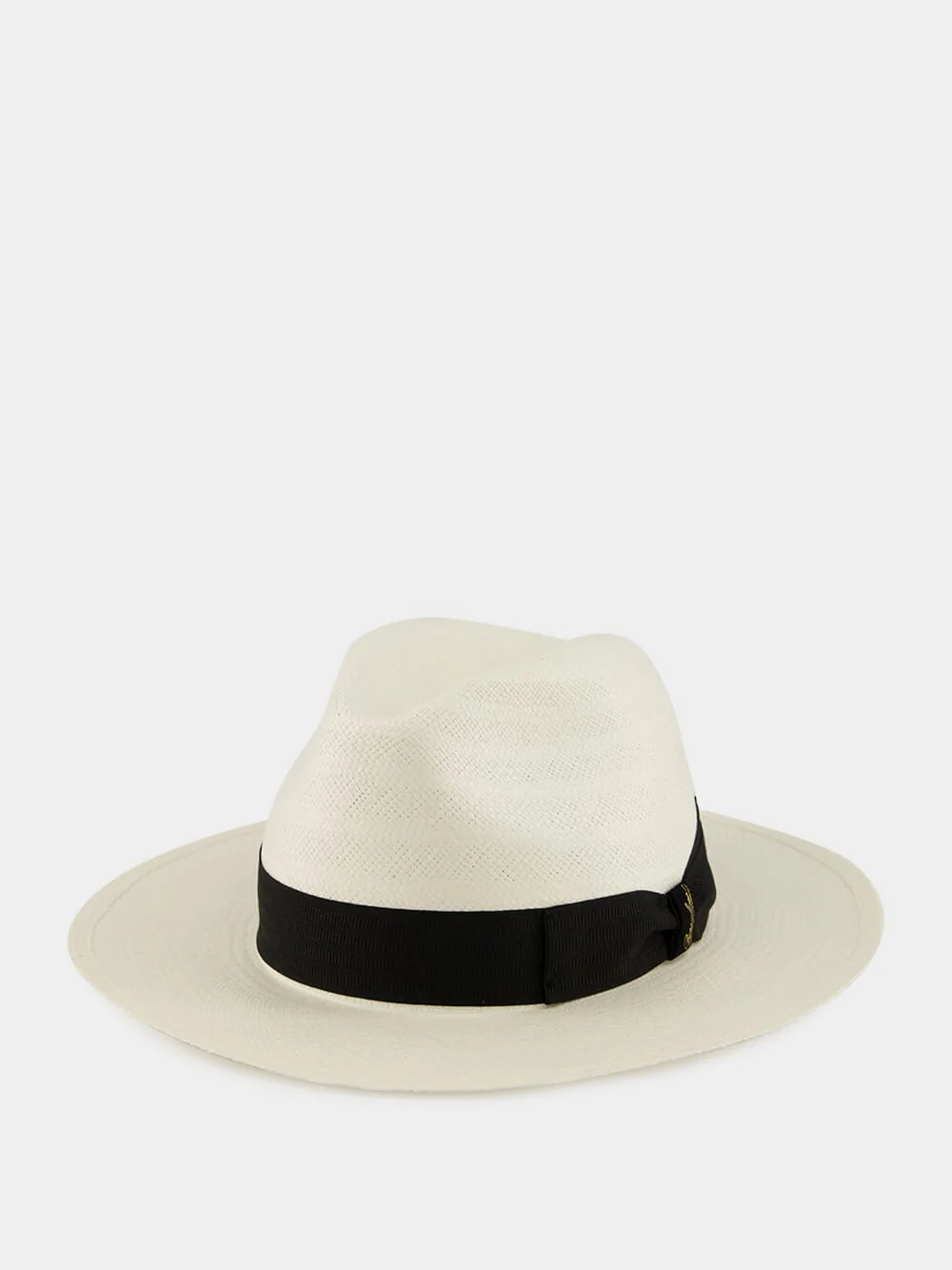 White Medea Panama Fantasia Wide Brim