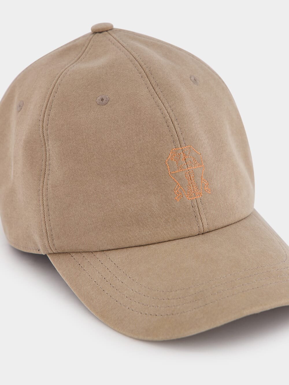 Embroidered Logo Brown Cap - Image 3