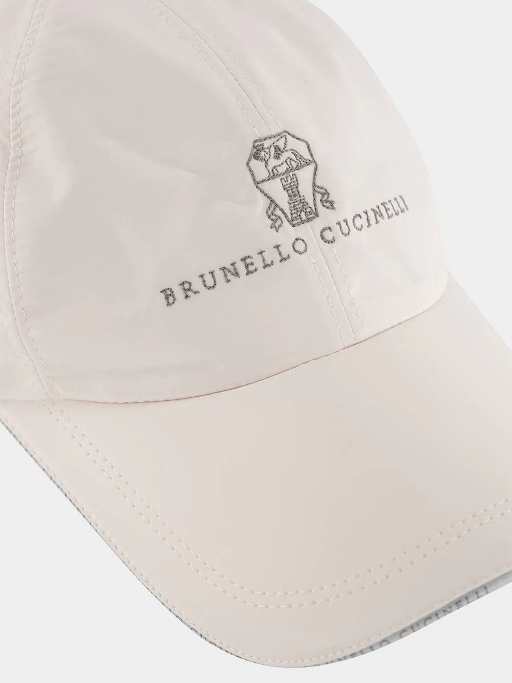 White Logo Embroidered Baseball Cap - Image 3