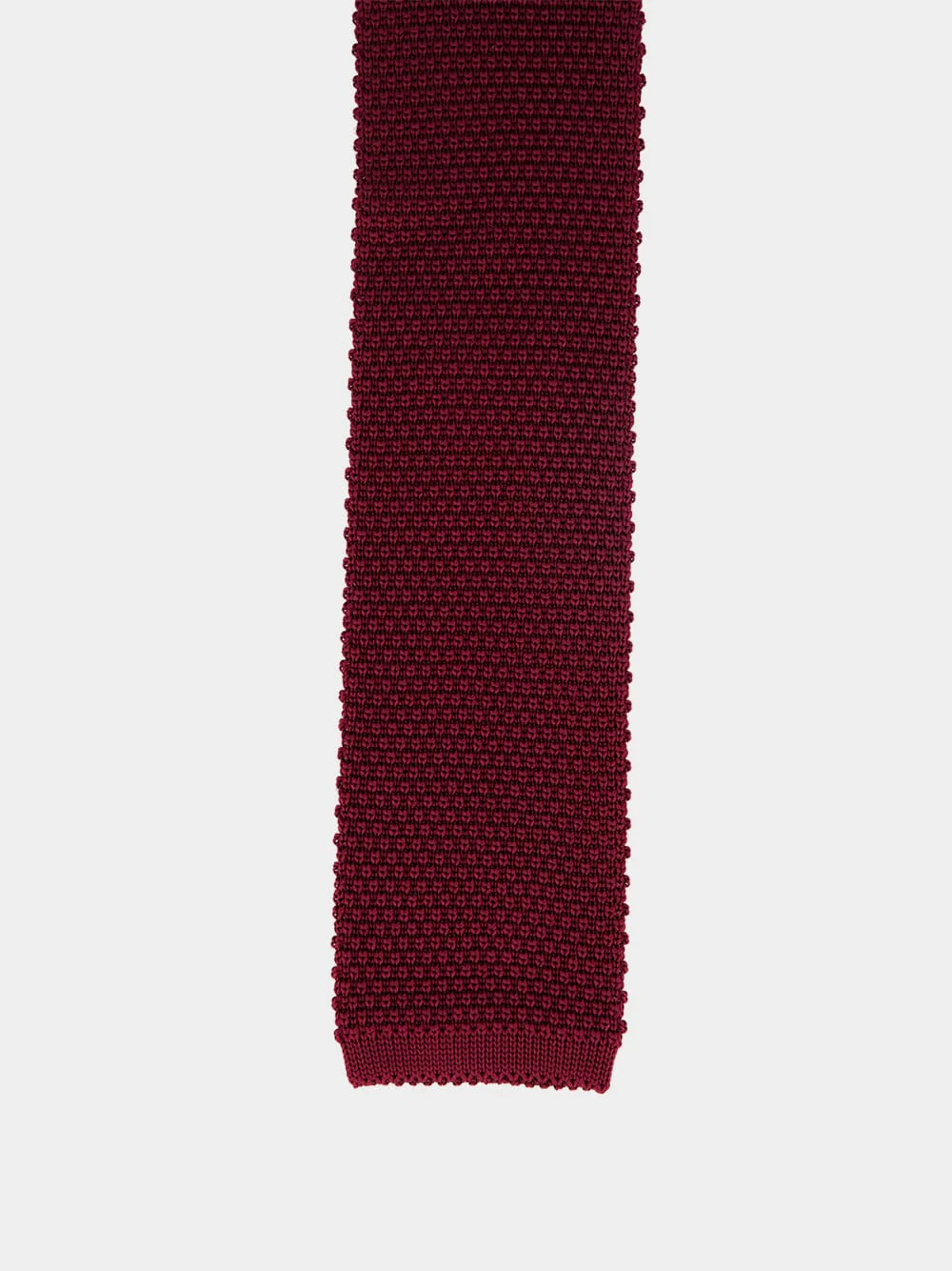Amaranth Red Silk Knit Tie - Image 2
