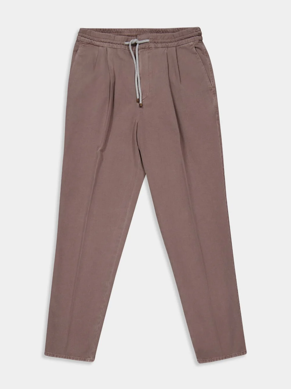Beige Corduroy Drawstring Leisure Trousers - Image 5