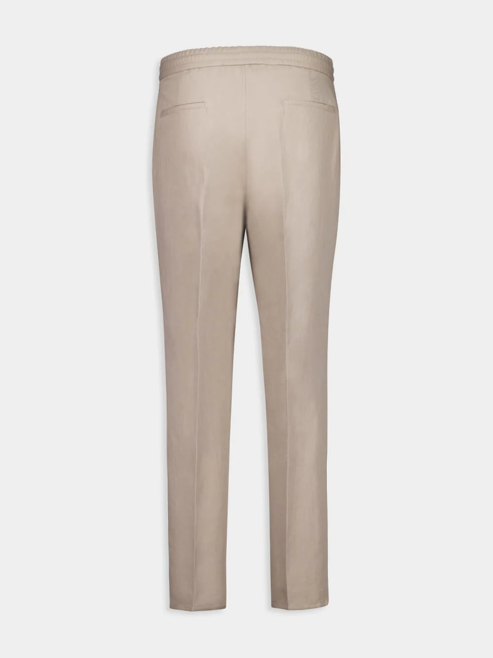 Beige Tapered-Leg Trousers - Image 2