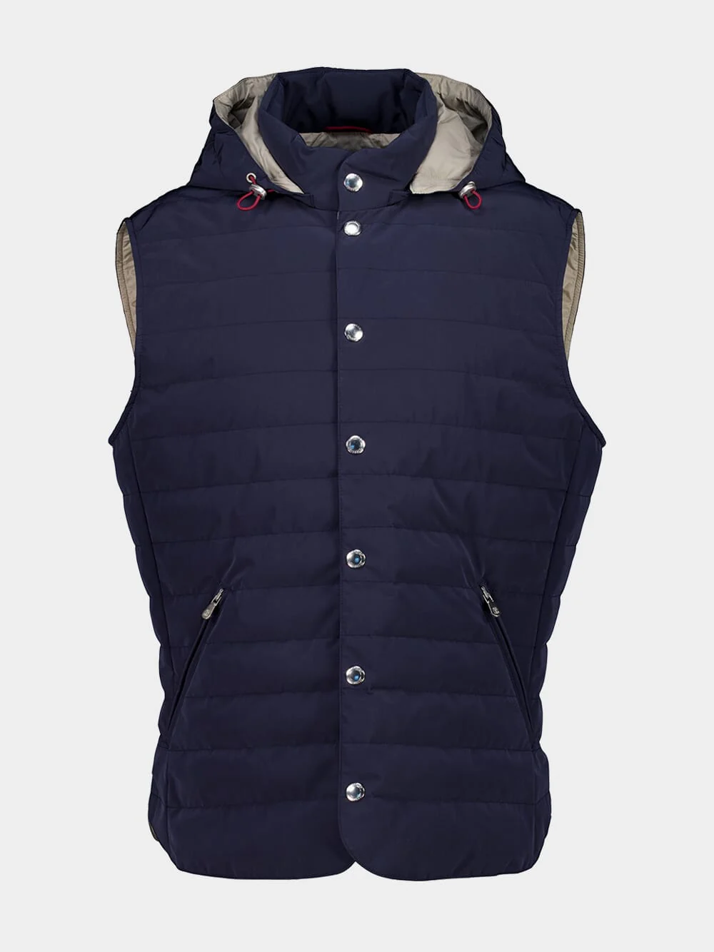 Blue Padded Hooded Vest