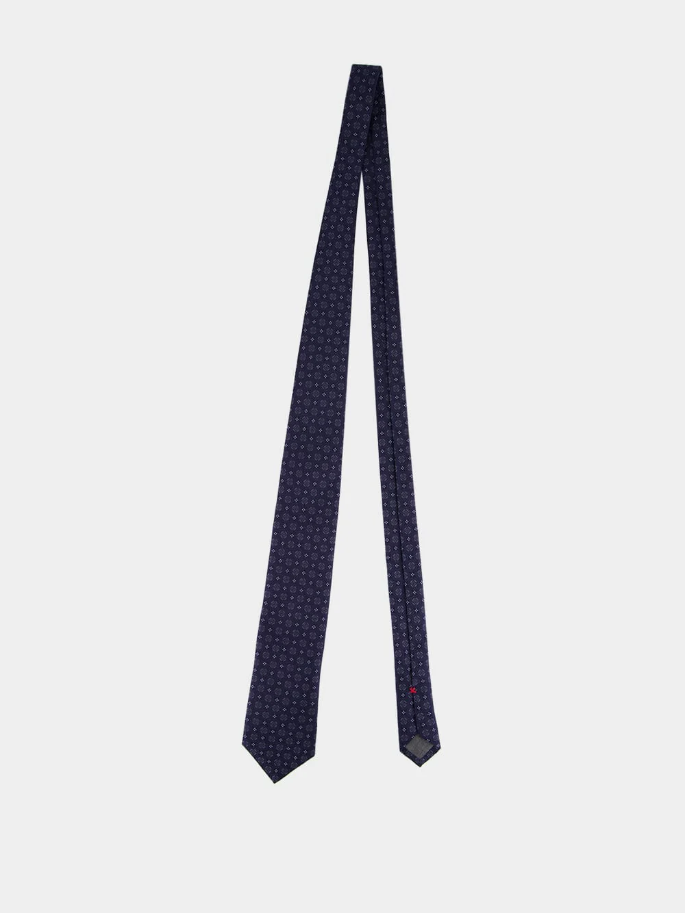 Blue Silk Geometric Tie - Image 4