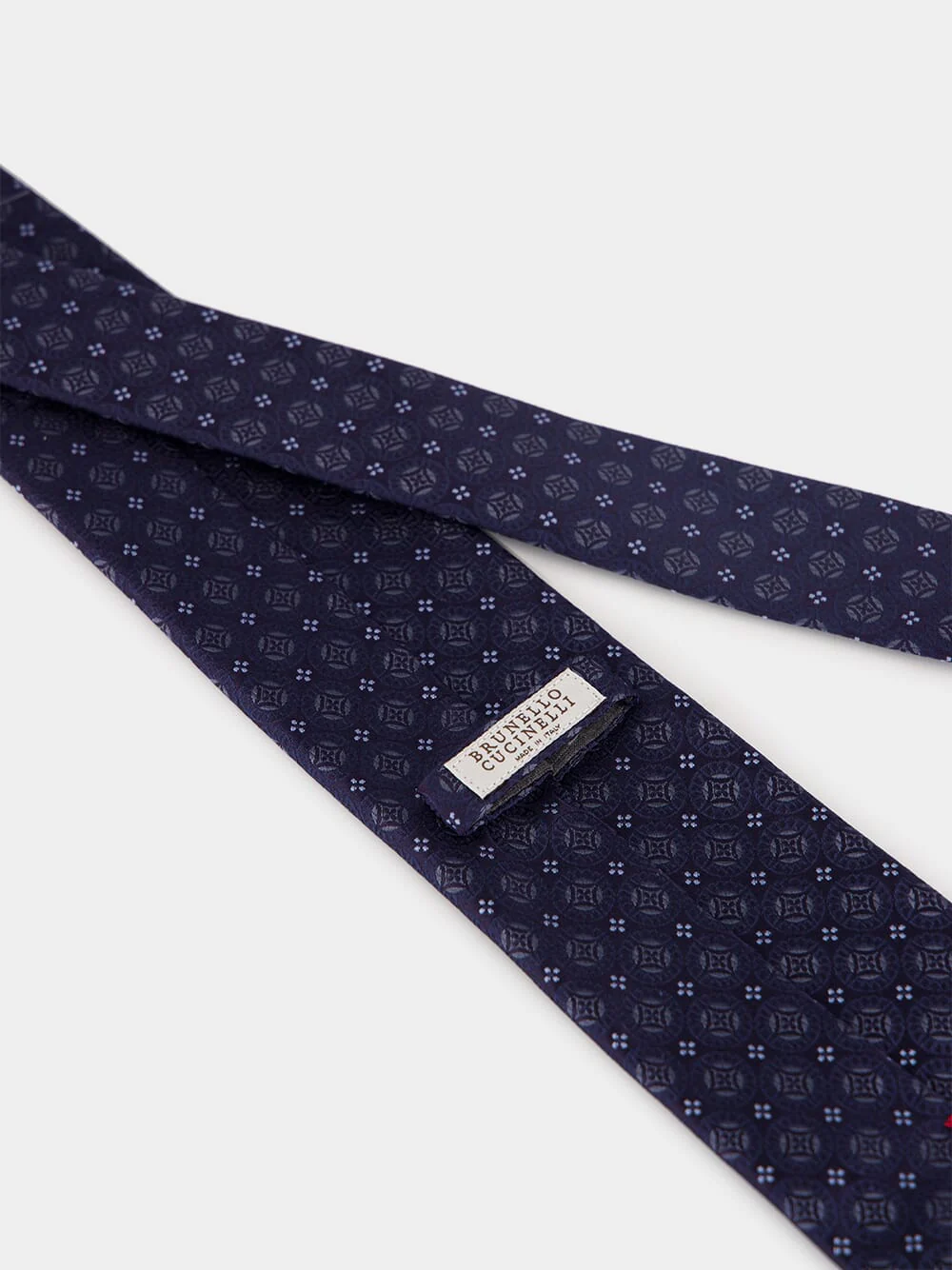 Blue Silk Geometric Tie - Image 5