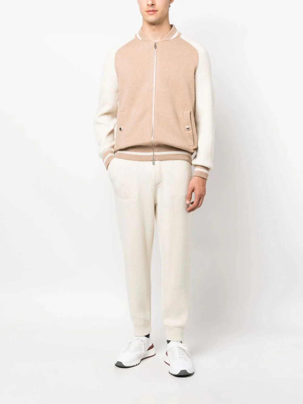 Wool-Cashmere Blend Bomber Jacket - Image 2