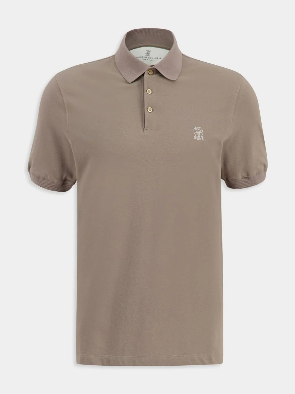 Brown Cotton Piqué Polo Shirt