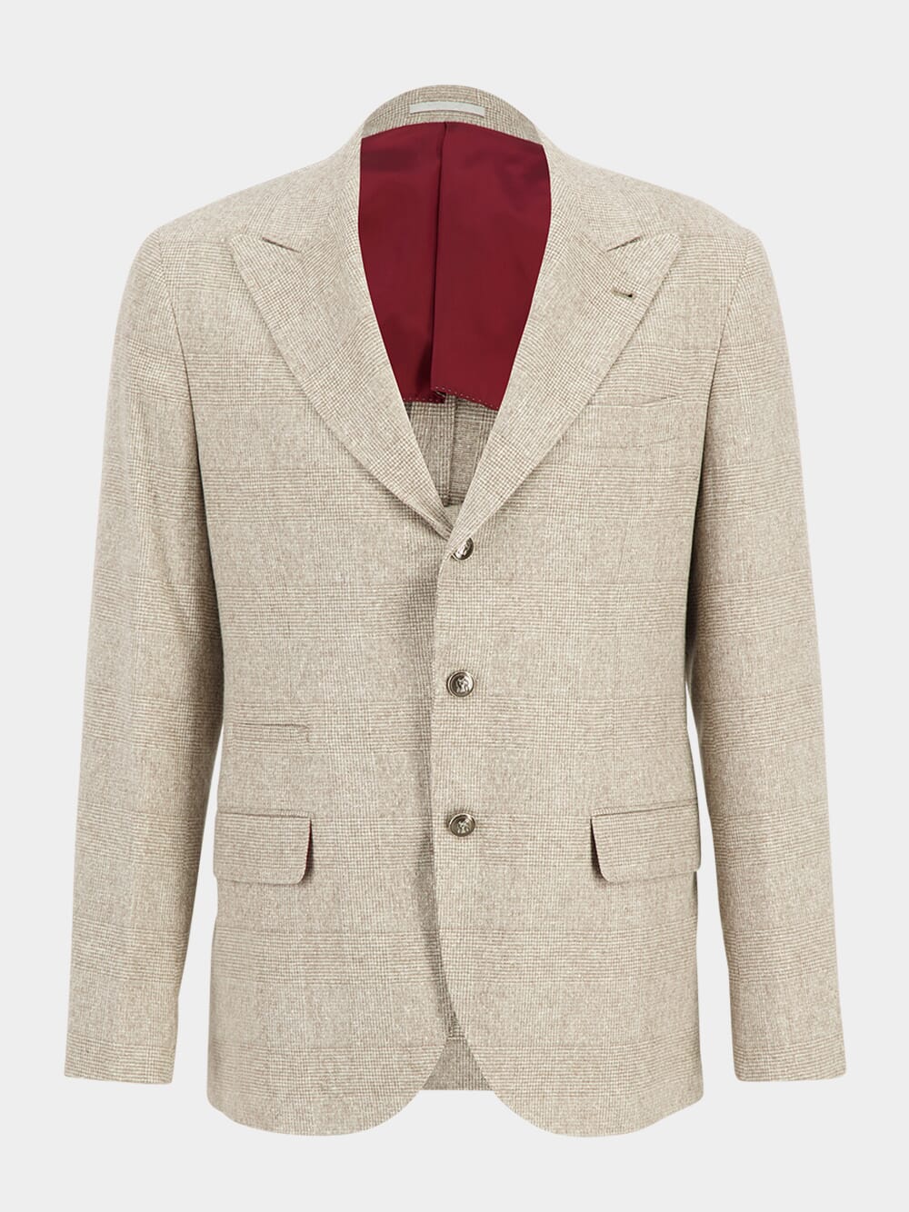 Brown Silk Wool and Cashmere Flecked Suit - Image 3