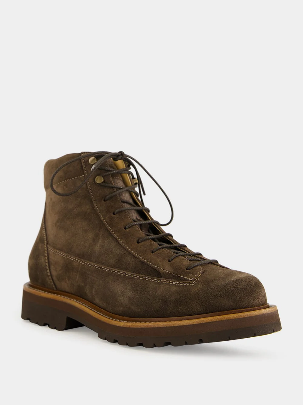 Brown Waxed Suede Outdoor Boots - Image 2