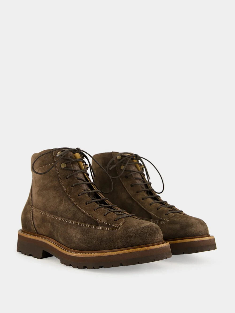 Brown Waxed Suede Outdoor Boots - Image 3