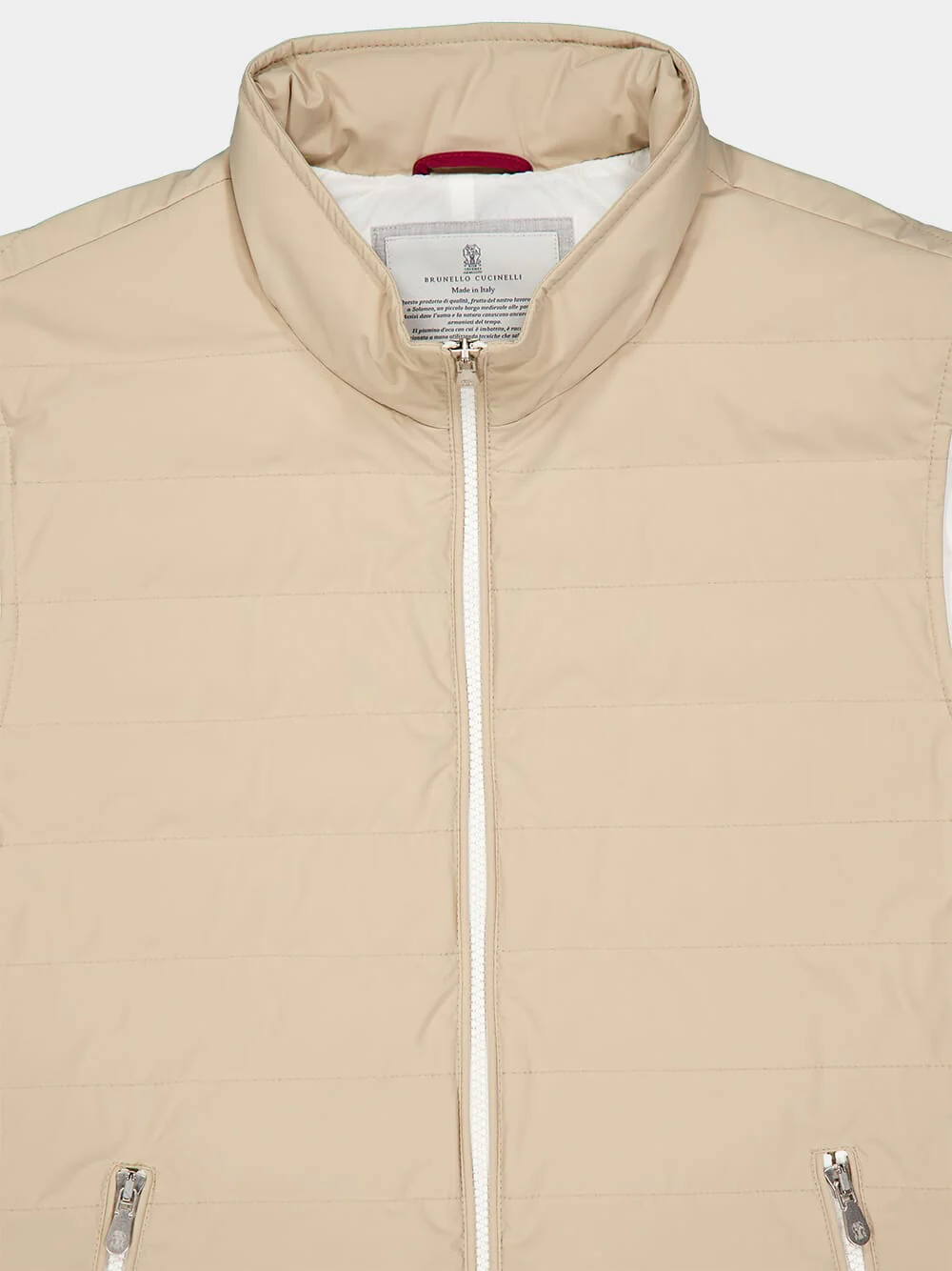 Beige Lightweight Down Vest - Image 3
