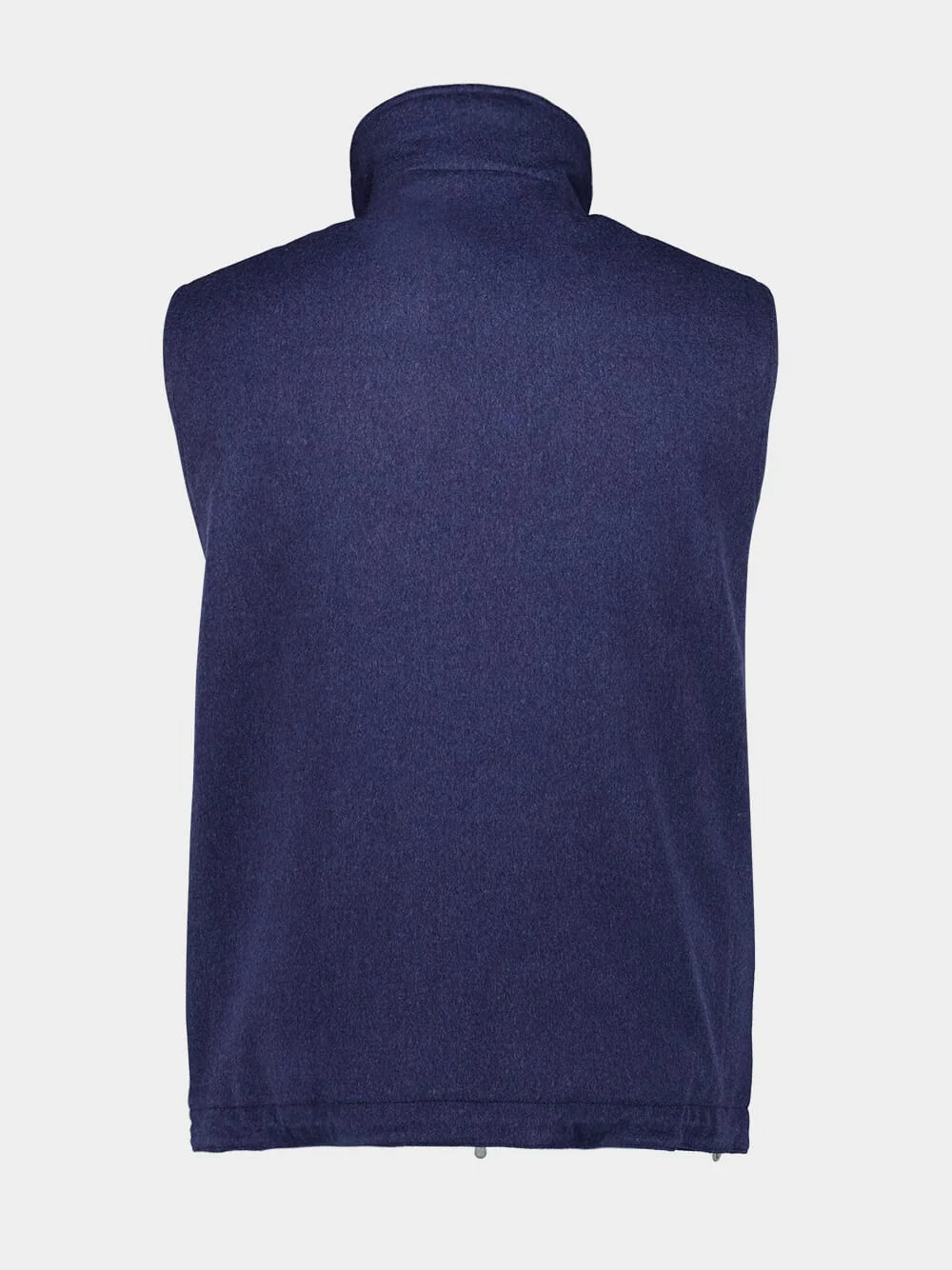 Blue Bonded Wool Flannel Down Vest - Image 3