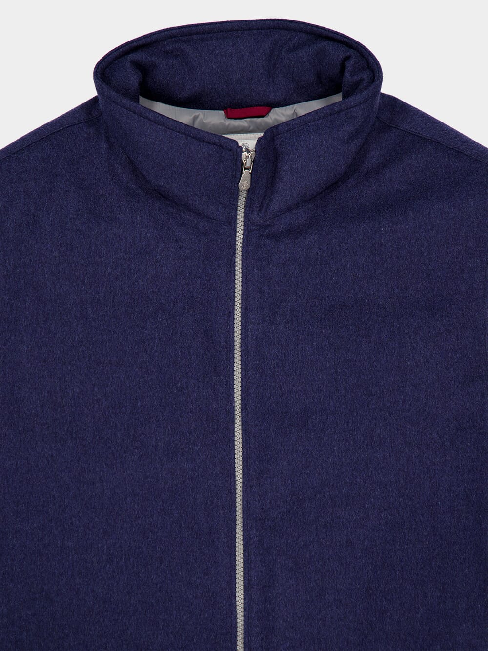 Blue Bonded Wool Flannel Down Vest - Image 5