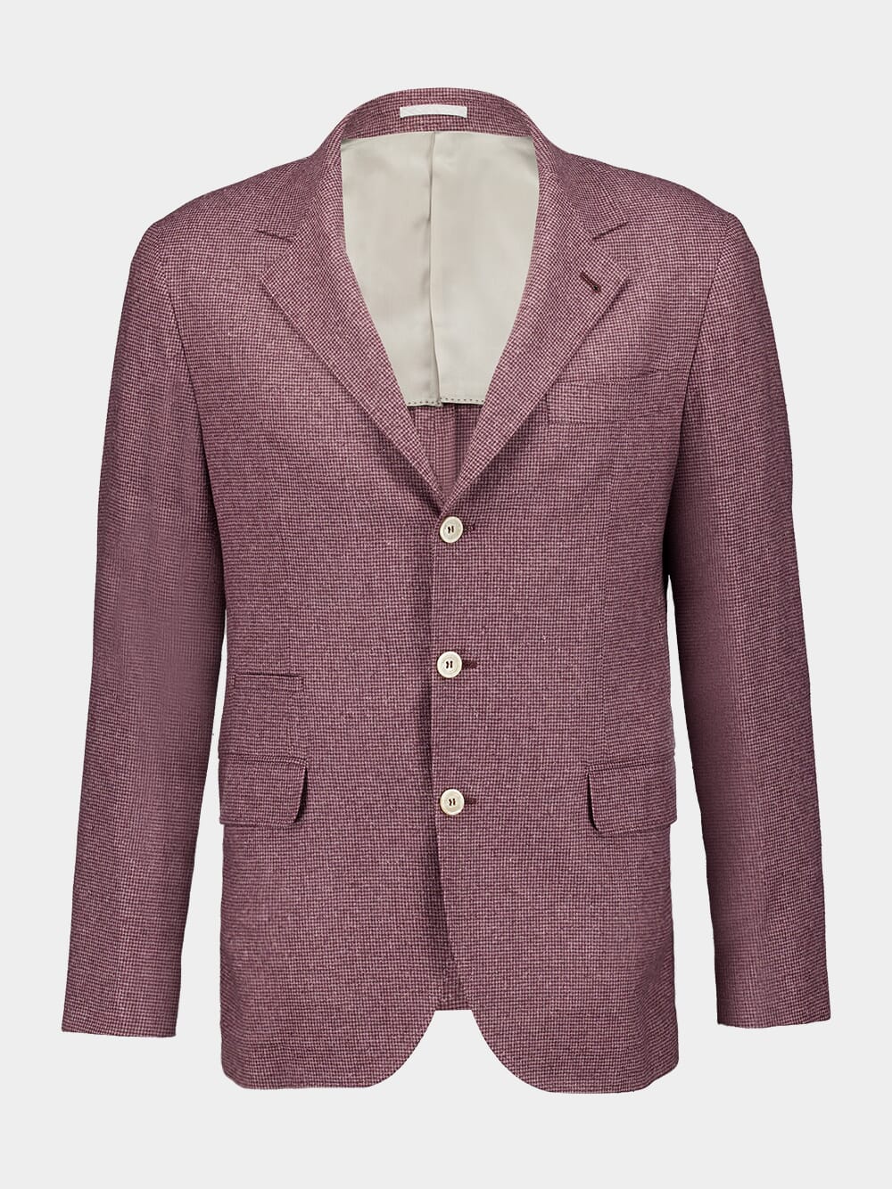 Houndstooth Purple Flecked Silk Blazer