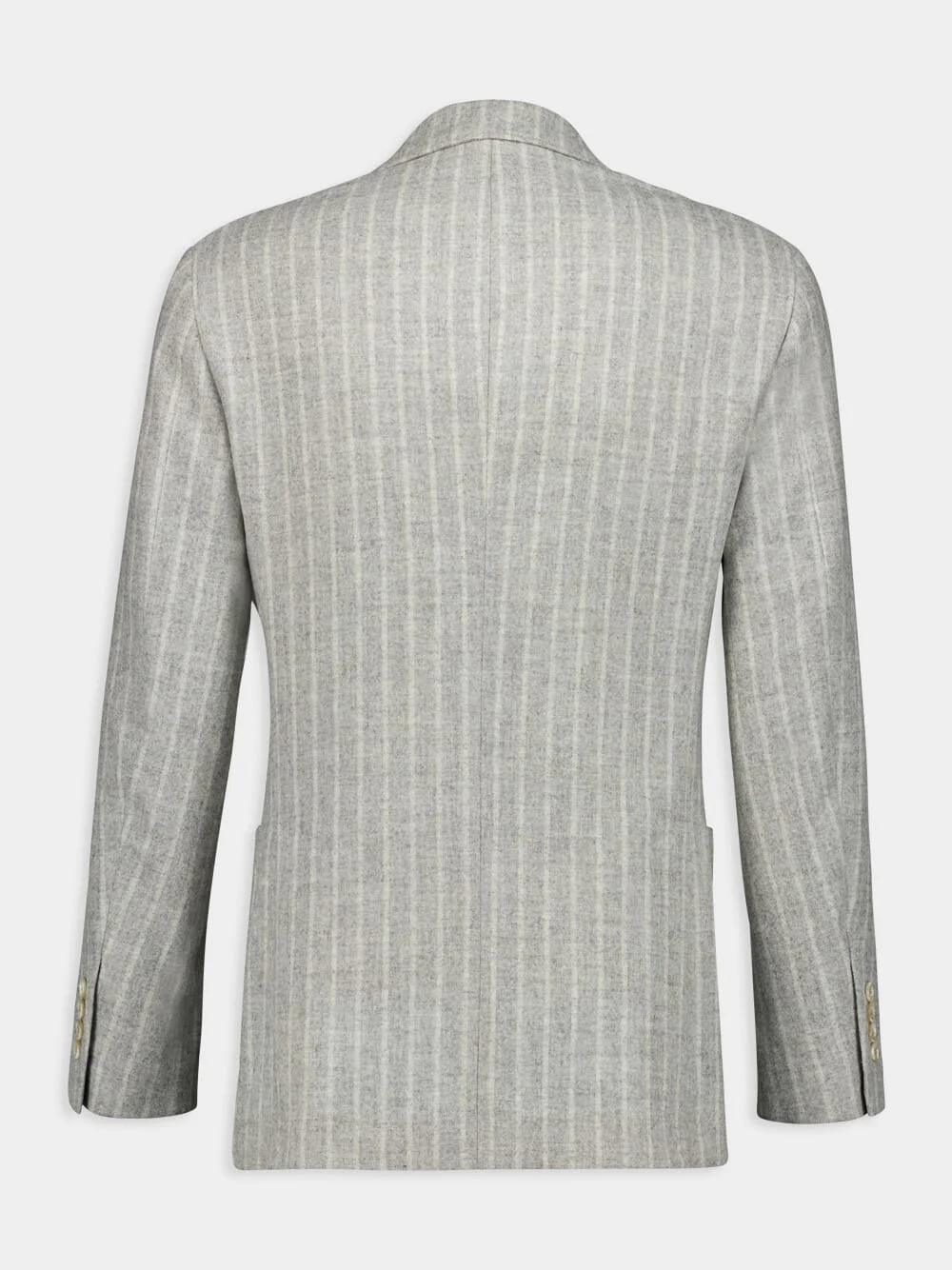 Grey Striped Alpaca Wool-Blend Suit - Image 4