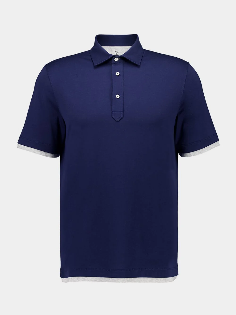 Indigo Blue Faux-Layer Polo