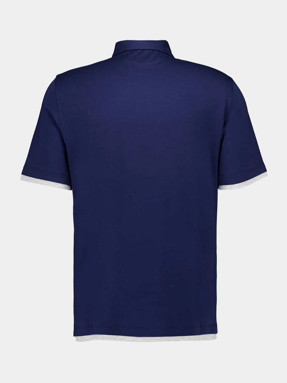 Indigo Blue Faux-Layer Polo - Image 2