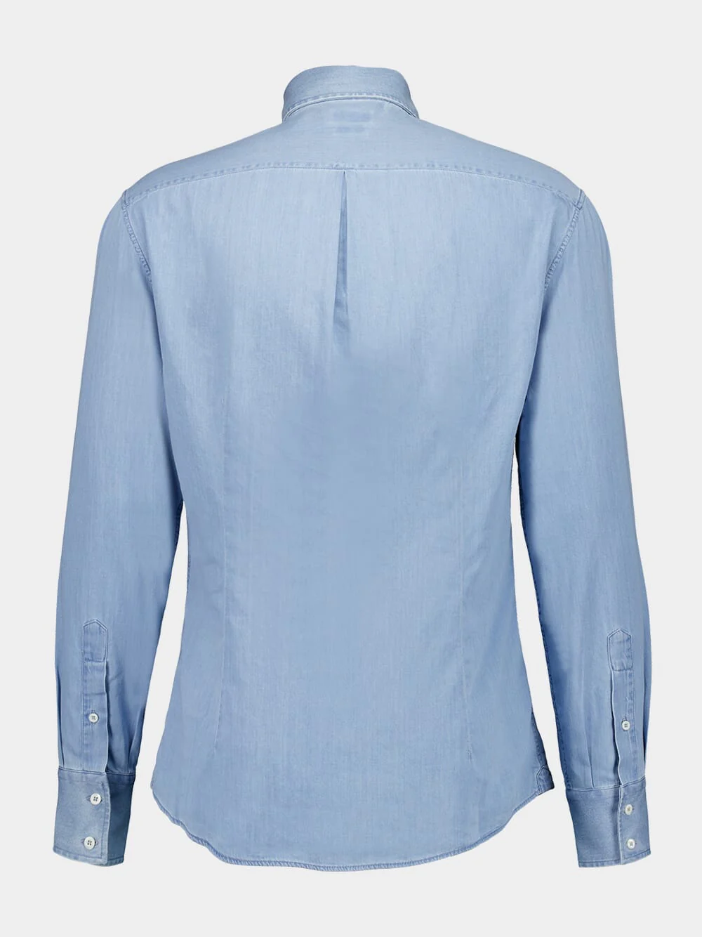 Light Blue Slim Fit Denim Shirt - Image 3