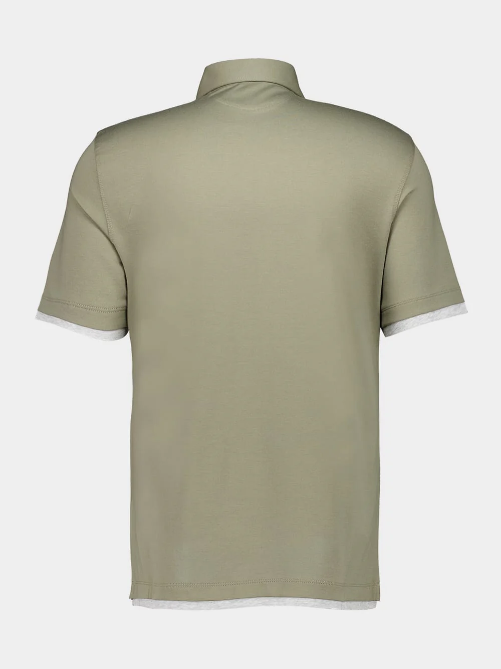 Olive Green Faux-Layer Polo - Image 3