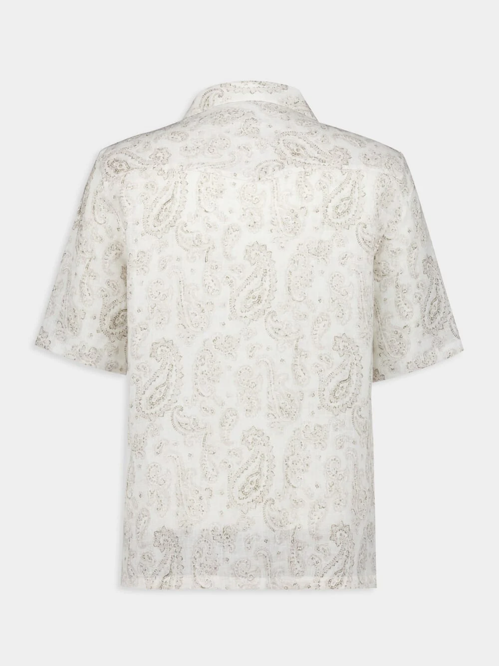 Paisley Linen Camp Collar Shirt - Image 3