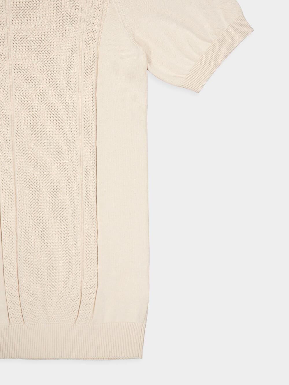Textured Rib Knit Cotton Polo - Image 6