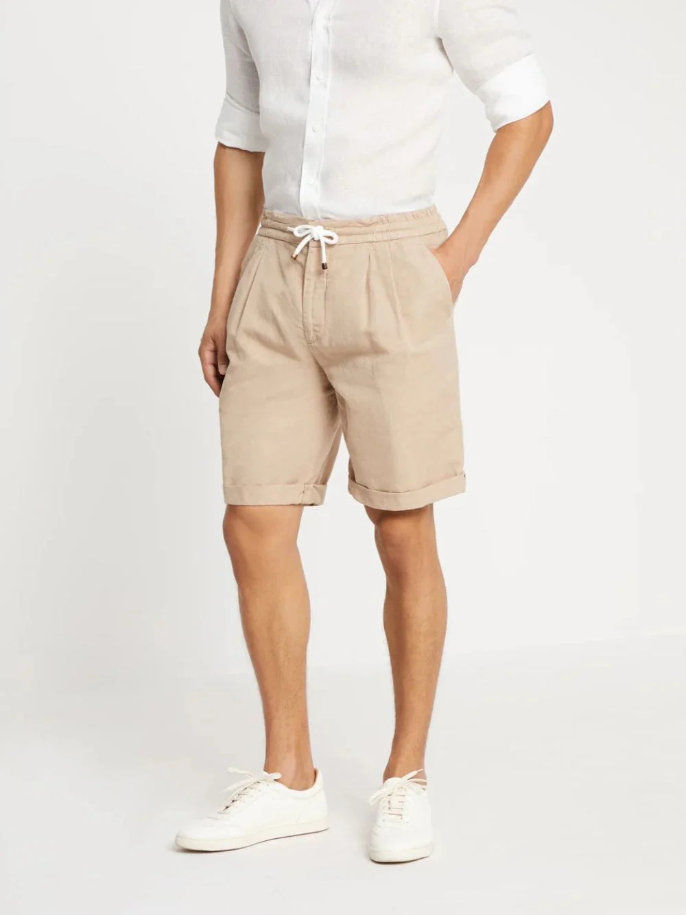 Twisted Linen Bermuda Shorts - Image 2