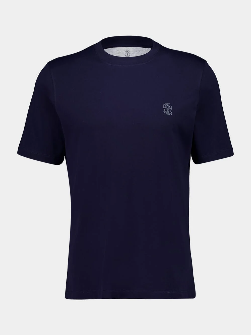 Cobalt Blue Cotton Jersey T-Shirt - Image 2