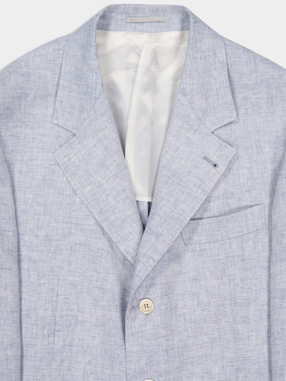 Cosmos Grey Délavé Linen Deconstructed Blazer - Image 5