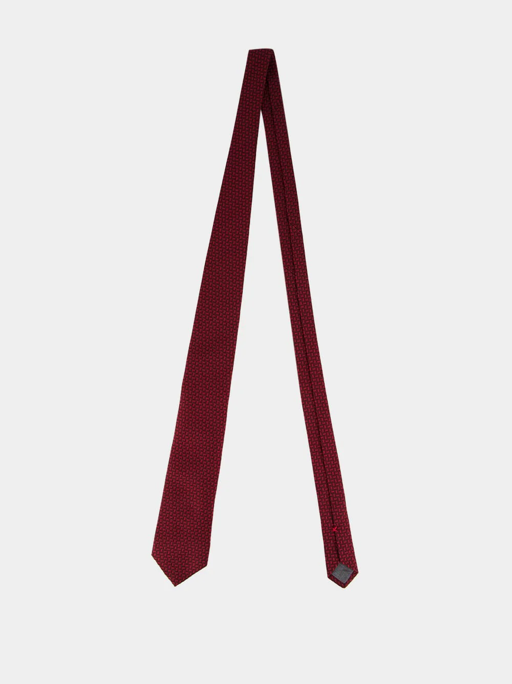 Dark Red Silk Tie - Image 3