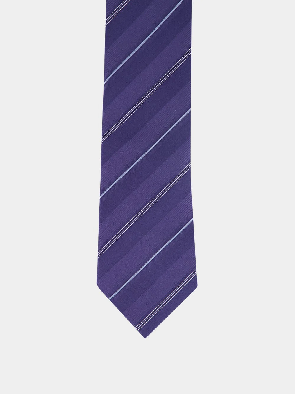 Denim Striped Silk Tie - Image 3