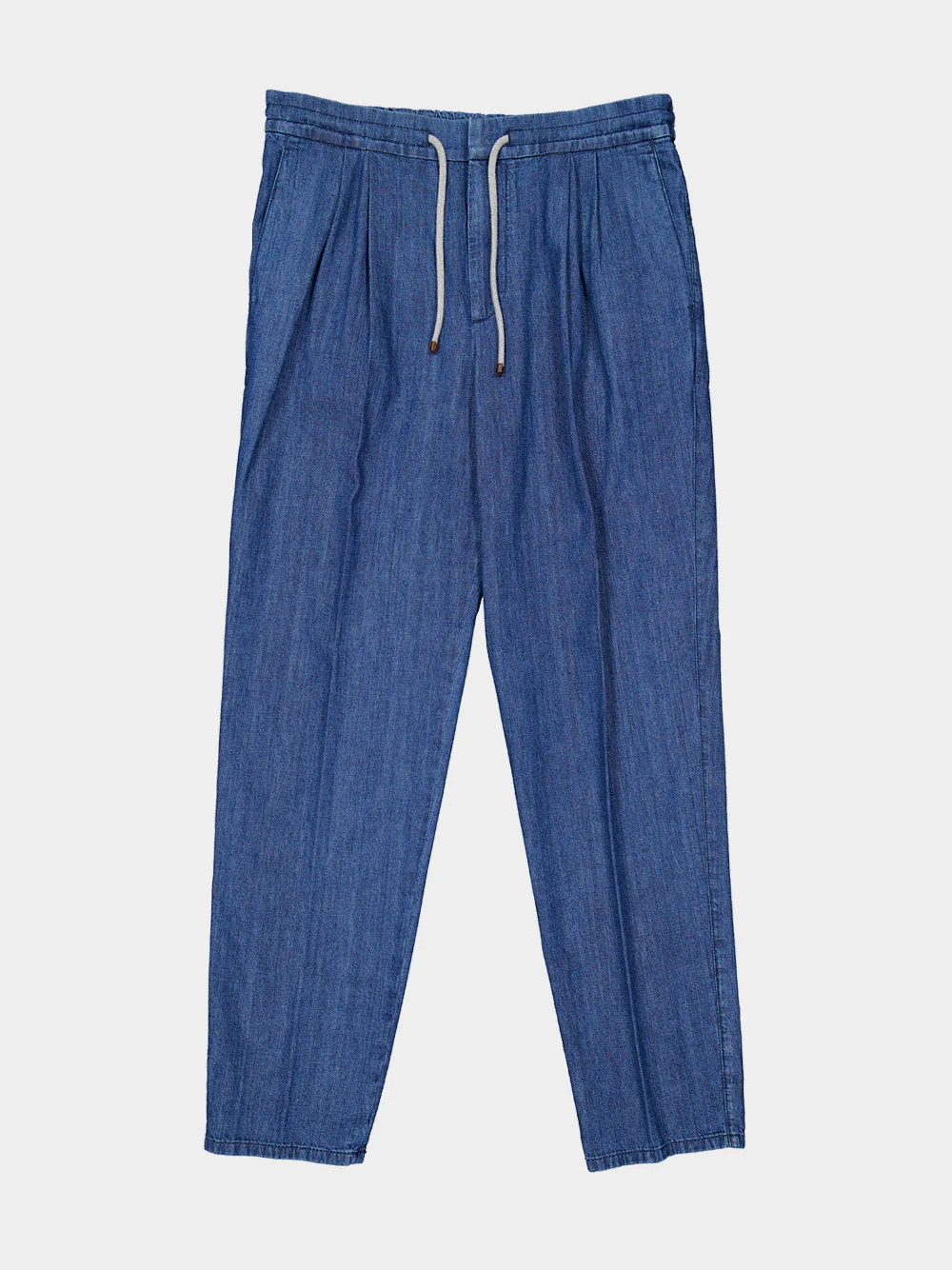 Lightweight Denim Drawstring Trousers - Image 7