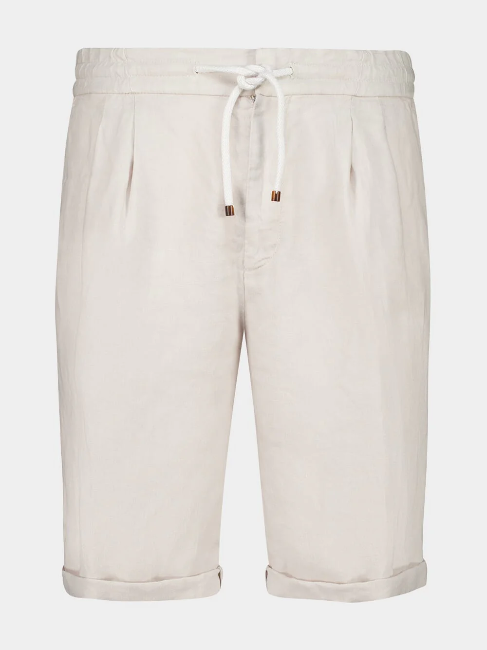 Jute Linen Gabardine Bermuda Shorts