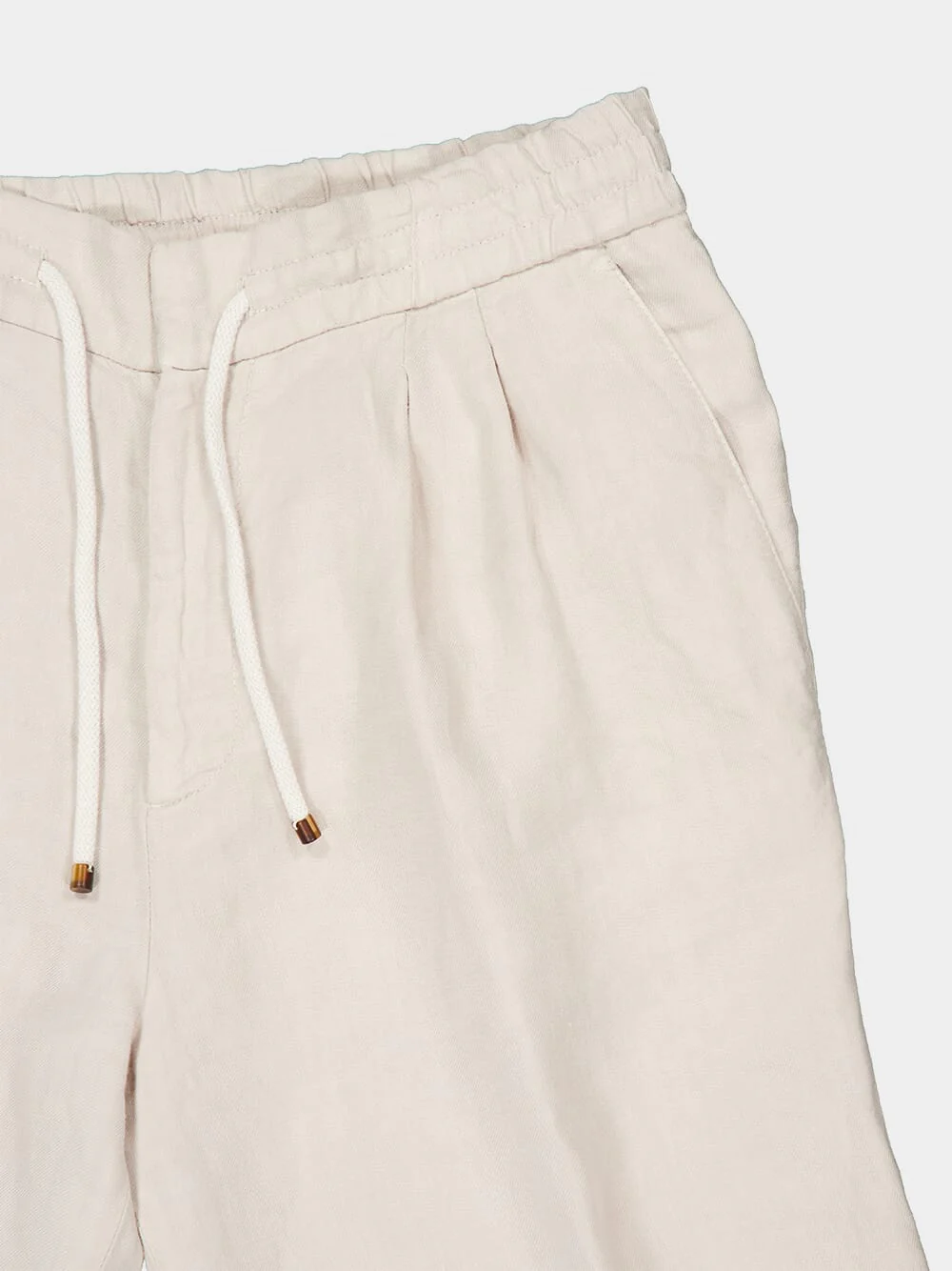 Jute Linen Gabardine Bermuda Shorts - Image 3