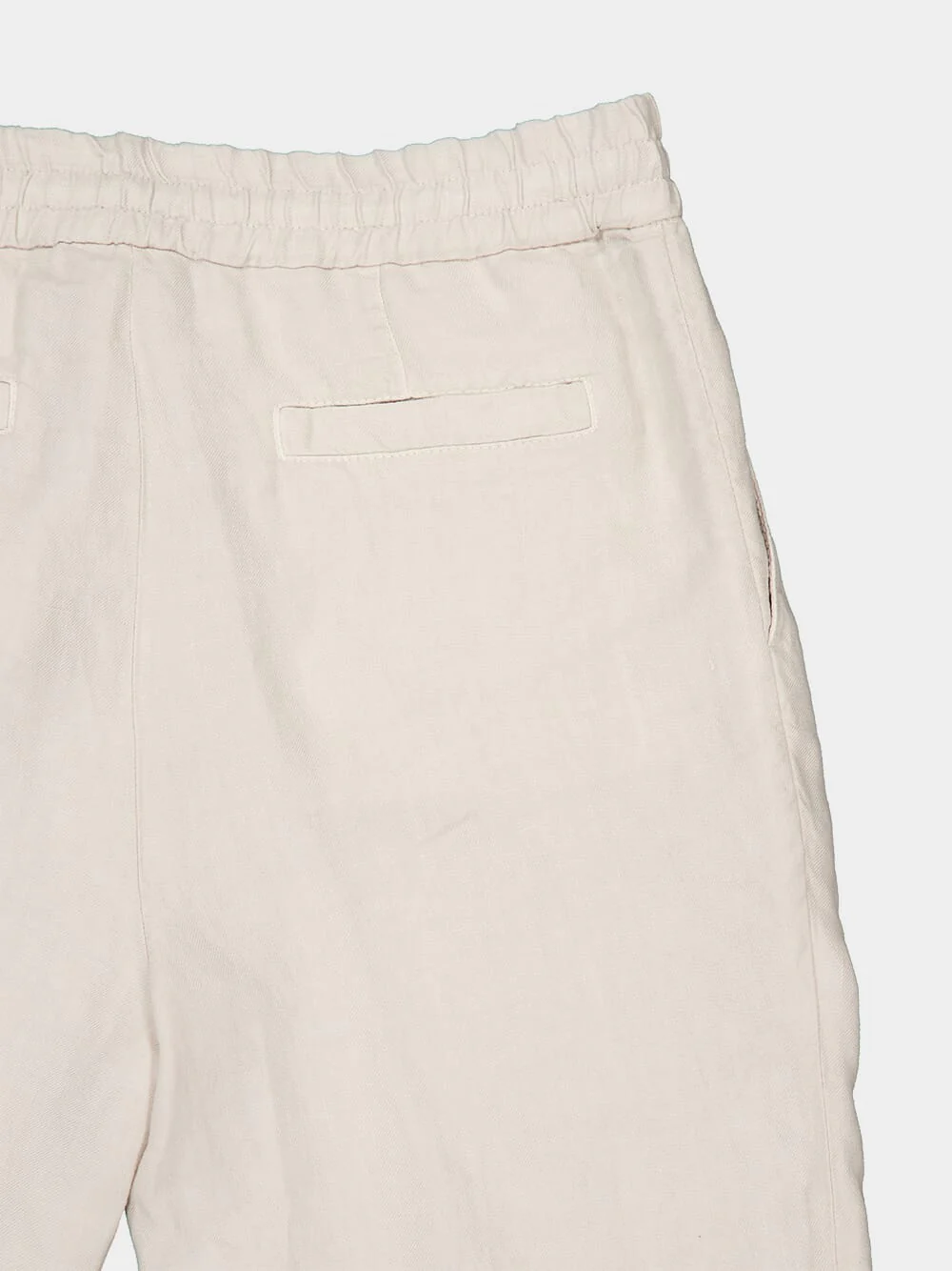 Jute Linen Gabardine Bermuda Shorts - Image 4