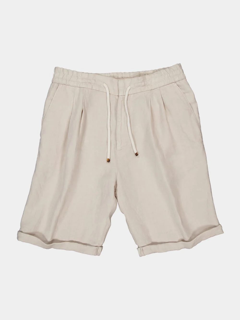 Jute Linen Gabardine Bermuda Shorts - Image 5