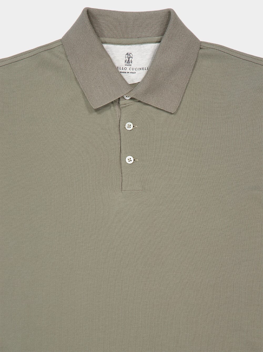 Khaki Cotton Fit Polo Shirt - Image 3