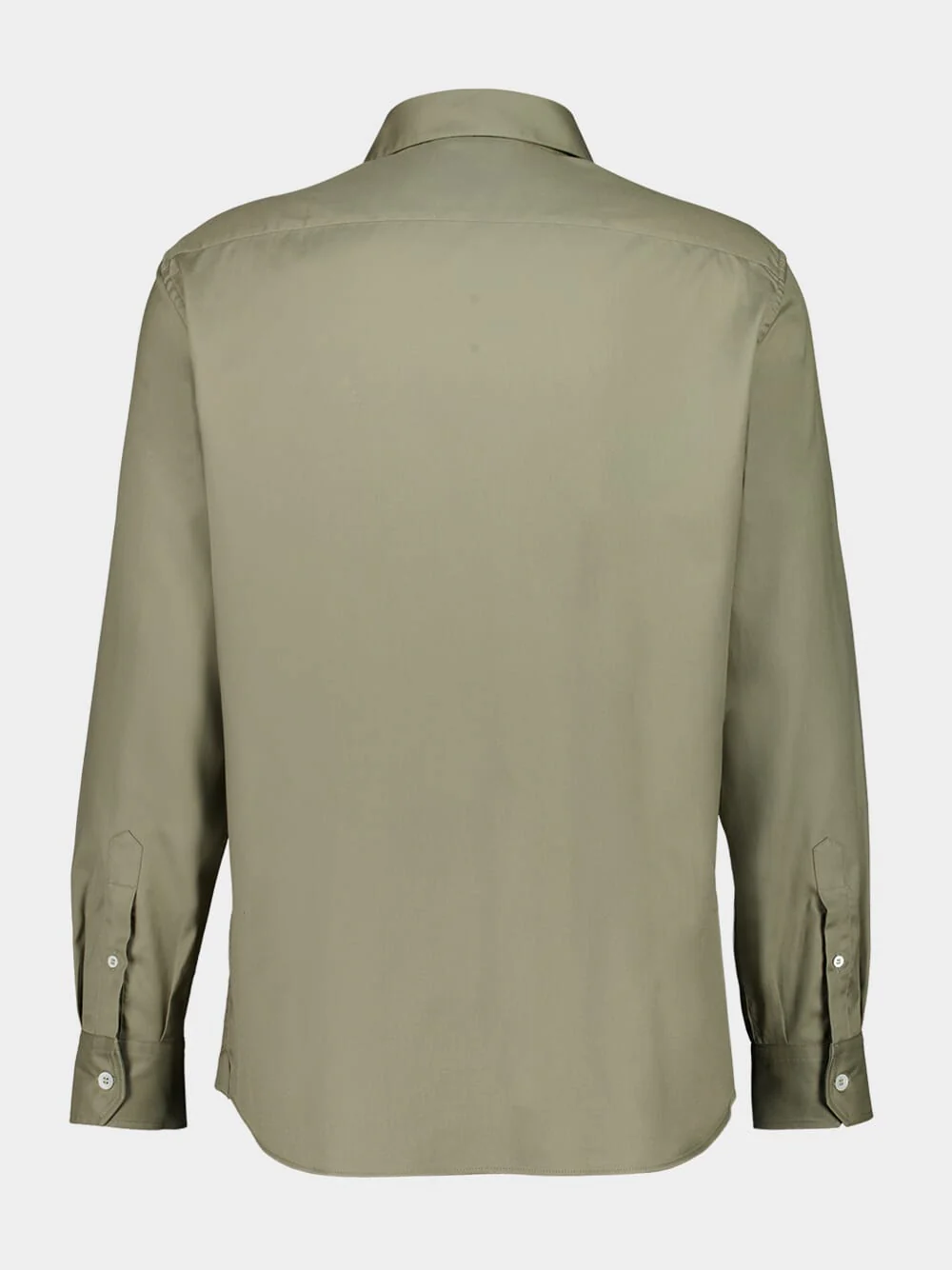 Khaki Green Long-Sleeve Cotton Shirt - Image 2
