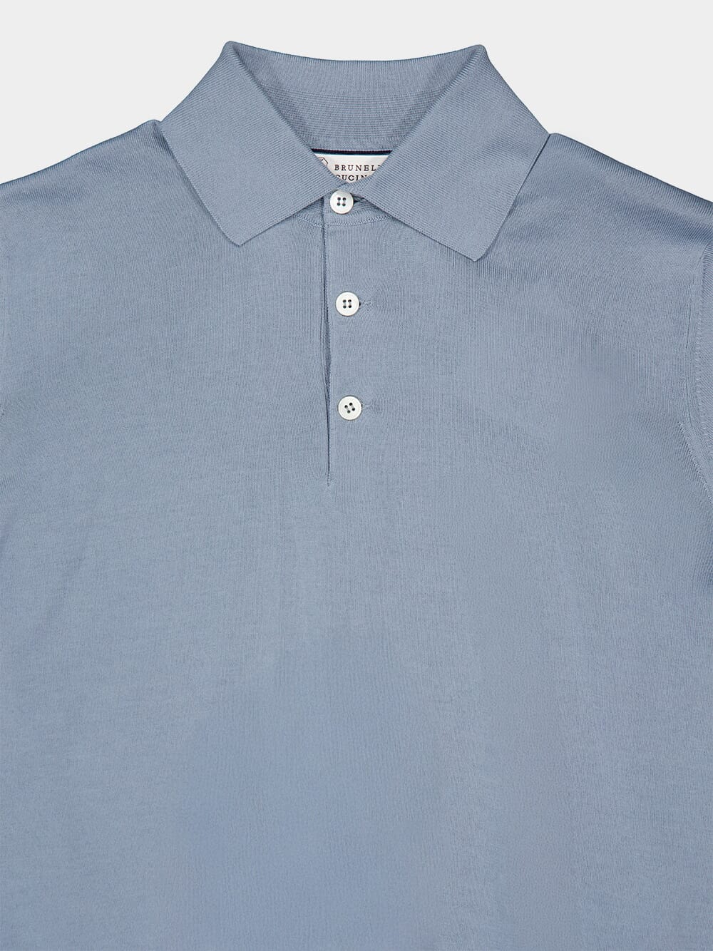 Light Blue Cotton Polo Shirt - Image 3