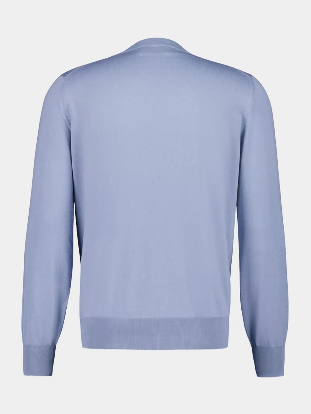 Light Blue Lightweight Cotton Sweater - Image 2