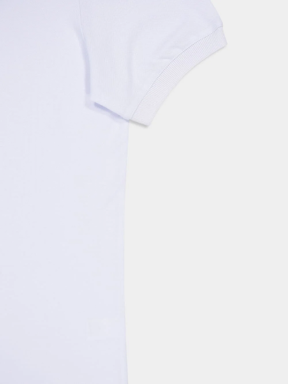 Light Blue Short-Sleeved Cotton Polo Shirt - Image 4