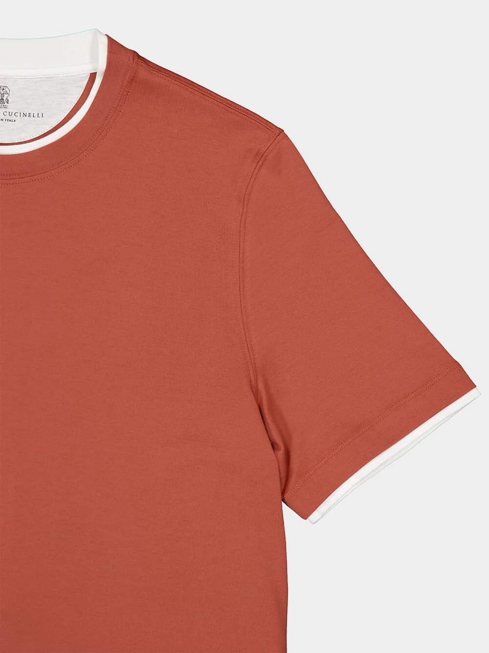 Medium Orange Faux-Layered T-Shirt - Image 4
