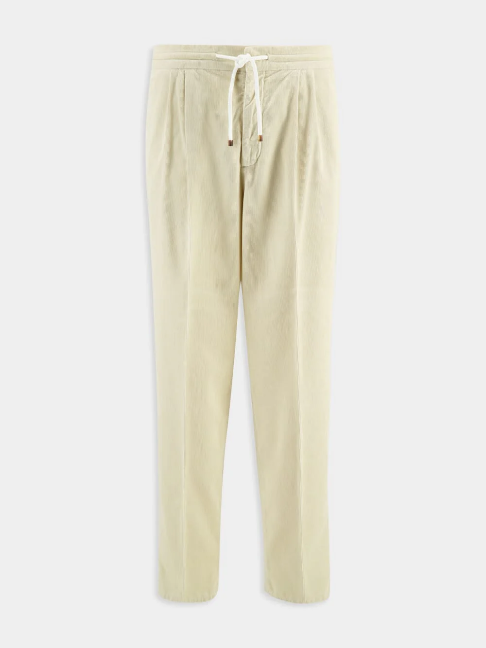 Natural Corduroy Drawstring Leisure Trousers