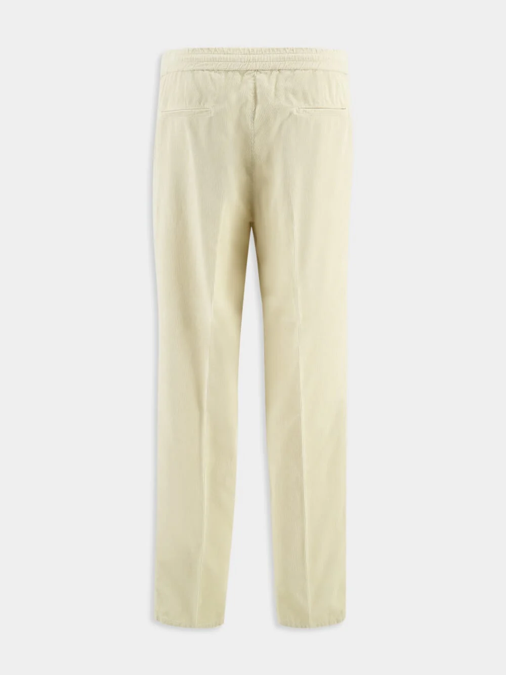 Natural Corduroy Drawstring Leisure Trousers - Image 2