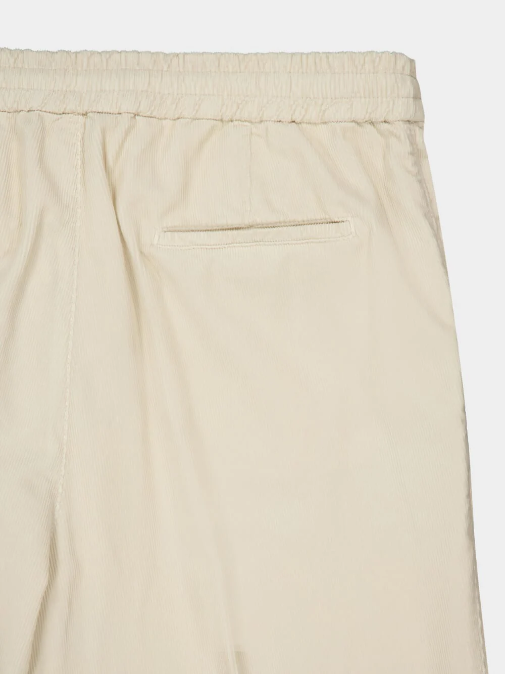 Natural Corduroy Drawstring Leisure Trousers - Image 3