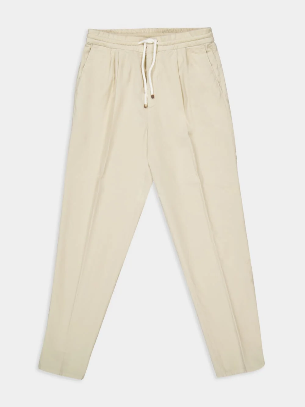 Natural Corduroy Drawstring Leisure Trousers - Image 4