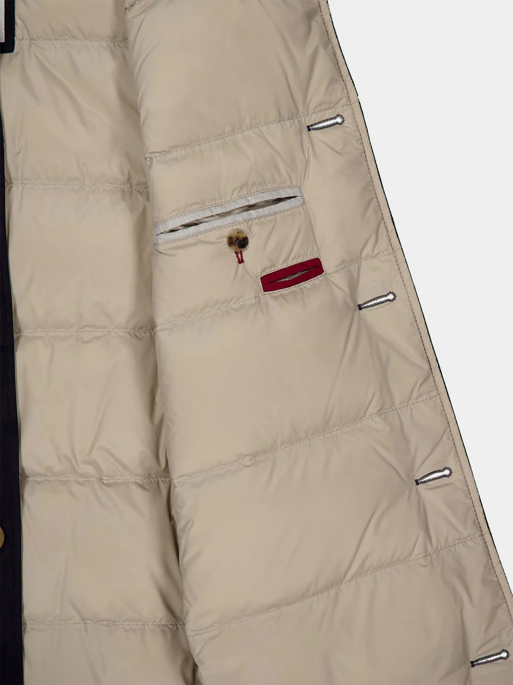 Navy Blue Suede Down Vest - Image 5