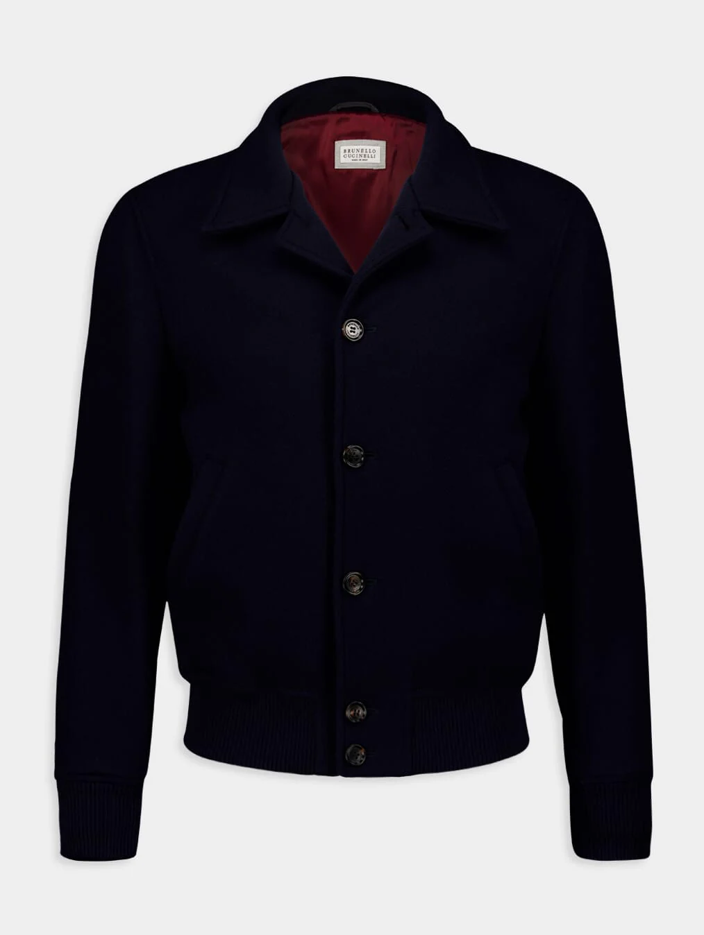 Notched-Collar Wool Jacket