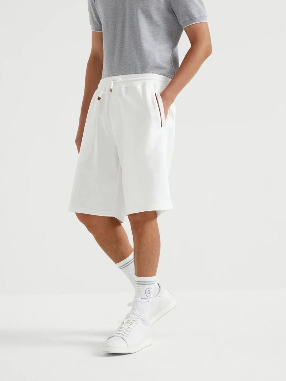 Off-White Techno Cotton French Terry Shorts - Image 2