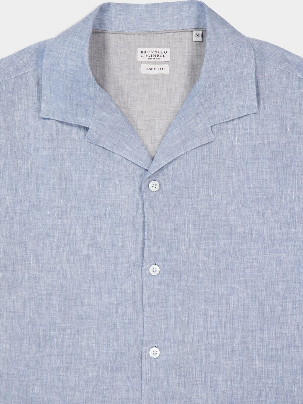 Sky Blue Linen Short-Sleeve Shirt - Image 5